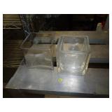 SQUARE GLASS CANDLE HOLDERS