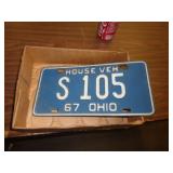 1967 LICENSE PLATE