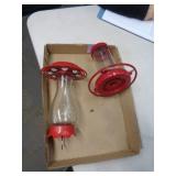 2 - PLASTIC HUMMINGBIRD FEEDERS