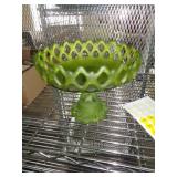 SATIN GLASS COMPOTE