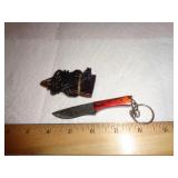DAMASCUS STYLE NECKLACE KNIFE