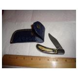 DAMASCUS STYLE POCKET KNIFE