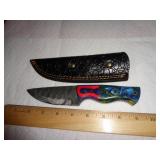DAMASCUS STYLE HUNTING KNIFE