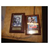 BASEBALL CARDS ON PLAQUES
