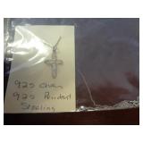 STERLING SILVER CROSS NECKLACE