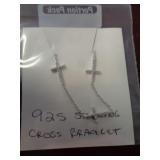 STERLING SILVER CROSS BRACELET