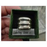 HEAVY STERLING SILVER - RING SZ 11 / 21.6 GRAMS