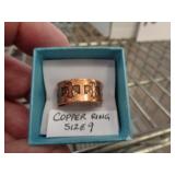 COPPER RING SZ 9