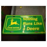 JOHN DEERE - LICENSE PLATE METAL