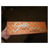 6" X 20" METAL SIGN - GOLF