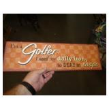 6" X 20" METAL SIGN - GOLF