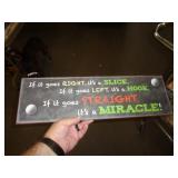 6" X 20" METAL SIGN - GOLF