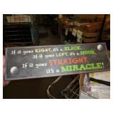 6" X 20" METAL SIGN - GOLF