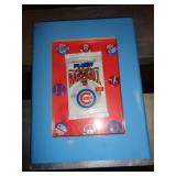 8"X10" FRAMED CUBS BUTTONS & CARD PACK