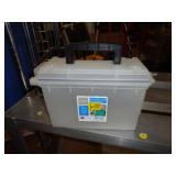 STORAGE BOX  / LOOKS LIKE A PLASTIC AMMO CAN