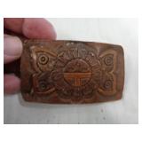 LEATHER BELT BUCKLE