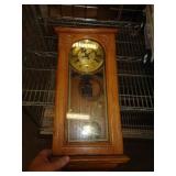 CLOCK IN PARTIAL CASE W PENDULUM / NO KEY