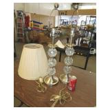 2 - MATCHING GLASS LAMPS
