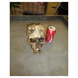 HALLOWEEN DECOR RESIN CAST SKULL