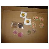 MILK TOPS, WOODEN NICKELS & TOKENS