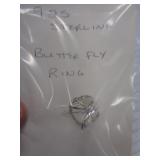 STERLING BUTTERFLY RING