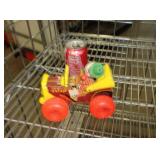 JALOPY WOOD FISHER PRICE PULL TOY / WORKS