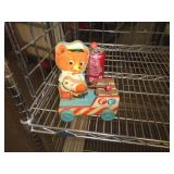TINY TEDDY WOOD FISHER PRICE PULL TOY / WORKS