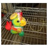PARROT WOOD FISHER PRICE PULL TOY / WORKS