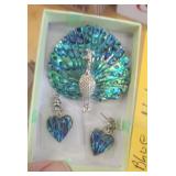 ABALONE PIN & EARRINGS