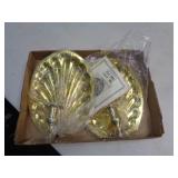BRASS WALL CANDLE HOLDERS
