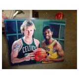 LARRY BIRD & MAGIC JOHNSON 8"X10" W COA