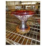 RED CARNIVAL PUNCH BOWL BASE