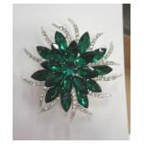 EMERALD COLOR  BROOCH