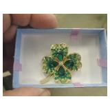 FOUR LEAF CLOVER  BROOCH