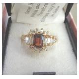 14KT GOLD PLATED COSTUME RING SZ 9.5