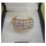 14KT GOLD PLATED COSTUME RING SZ 9.5