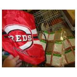REDS BAG & SPORTS CARDS