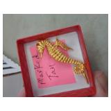 SEAHORSE BROOCH MARKED TAN