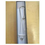 STERLING SILVER 17" HEART NECKLACE