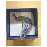 PEACOCK BROOCH
