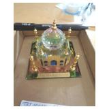 TAJ MAHAL CRYSTAL & BRASS FIGURE