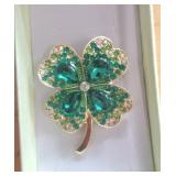 FOUR LEAF CLOVER BROOCH