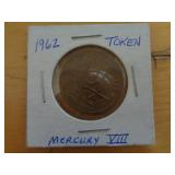 1962 MERCURY 8 TOKEN