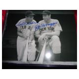TED WILLIAMS & JOE DIMAGGIO SIGNED 8X10 W COA