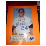 WILLIE MAYS SIGNED 5X7 W COA