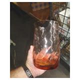 ORANGE GLASS CARAFE