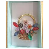 FLOWER BASKET BROOCH