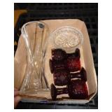 CRYSTAL & RUBY RED GLASSWARE
