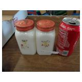 VINTAGE MILK GLASS S&P SHAKERS