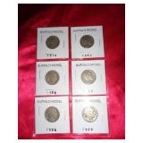 6 - BUFFALO NICKELS